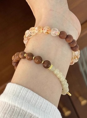 Margot手作新中式黄塔晶手链女招财转运手串小众设计感国风配饰