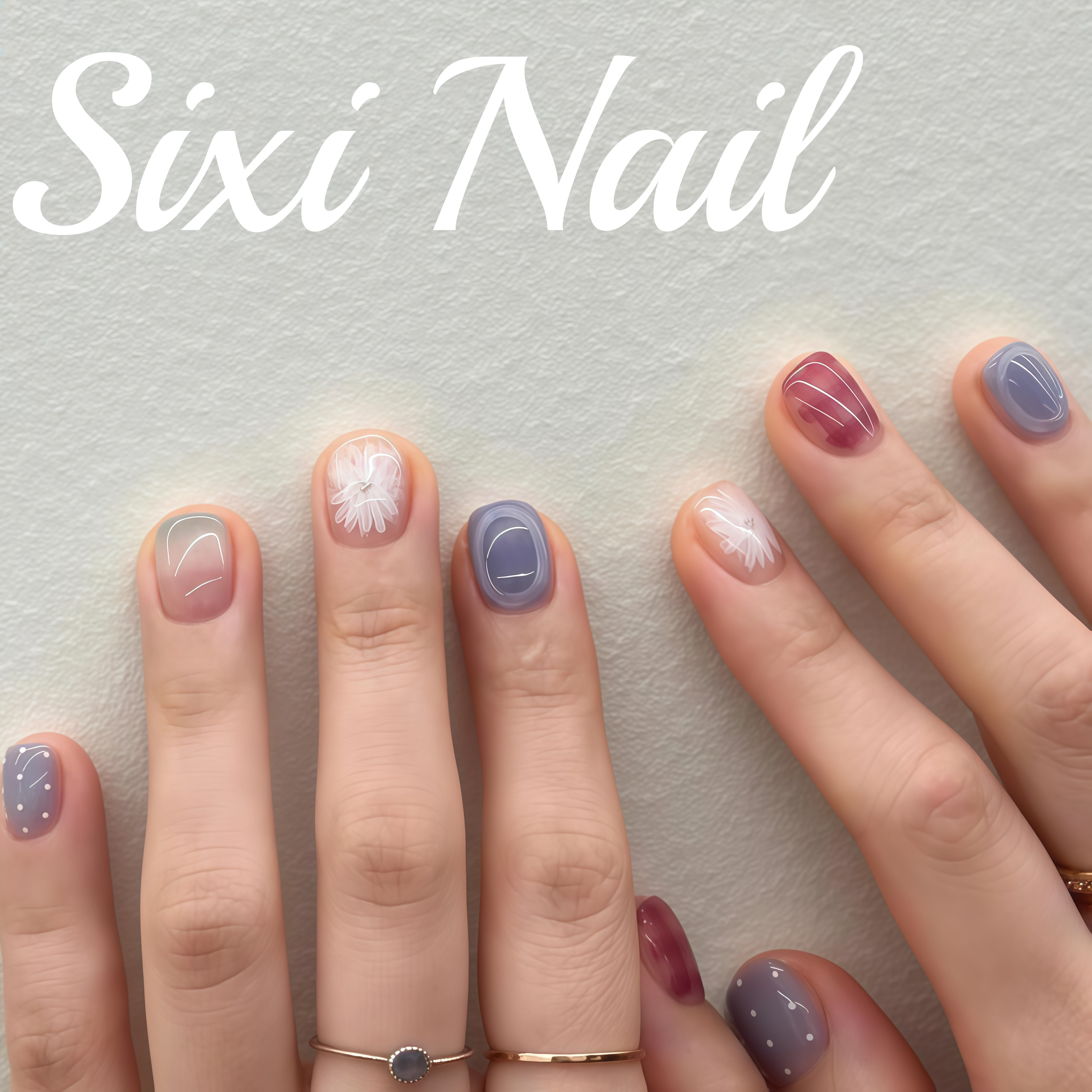 ins风韩系纯手工穿戴甲手绘显白高级感花卉日常美甲贴片假指甲,彩妆/香水/美妆工具,穿戴甲/甲片,淘宝优惠券,粉丝福利购,淘宝优惠卷