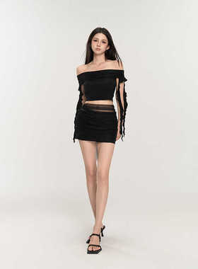 PEMPL 纯欲风性感半身裙女夏季新款修身显瘦包臀裙百搭纱裙短裙子