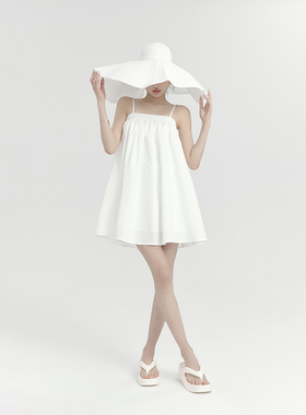 PEMPL 白色抹胸吊带连衣裙女夏季新款法式初恋裙子高级感无袖短裙