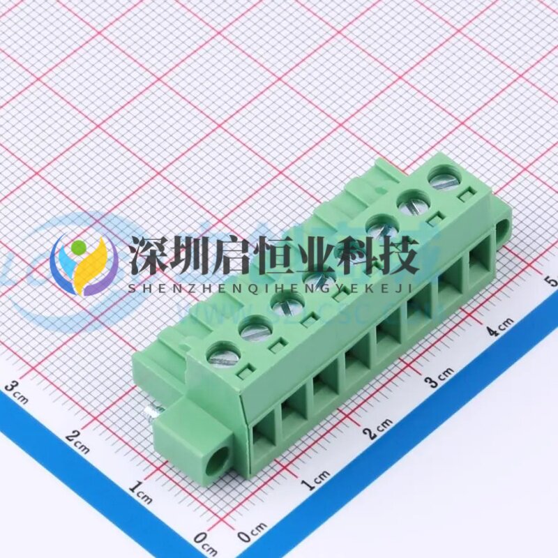 DB2EKM-5.0-8P-GN-S 插拔式接线端子 间距5.08mm 公插头/8P 带耳