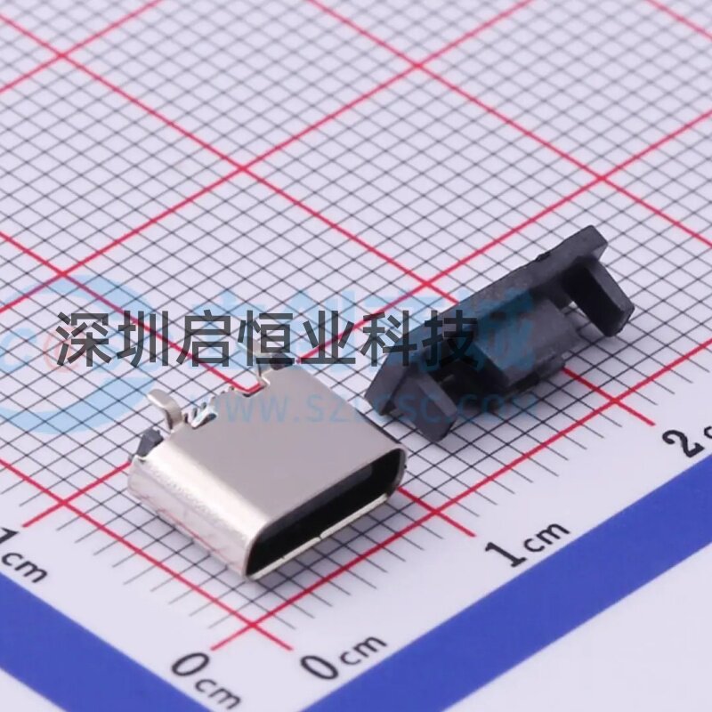 TYPEC-303-ACP16 USB连接器 Type-C母座 插座 立式 立贴/16P 镀金图片