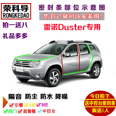 进口雷诺Duster专用汽车密封条 车门隔音条 全车装饰防尘改装配件