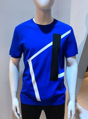 罗曼诺贝利 ROMANO BELLI 夏薄款 圆领针织 弹力透气 男士短袖T恤