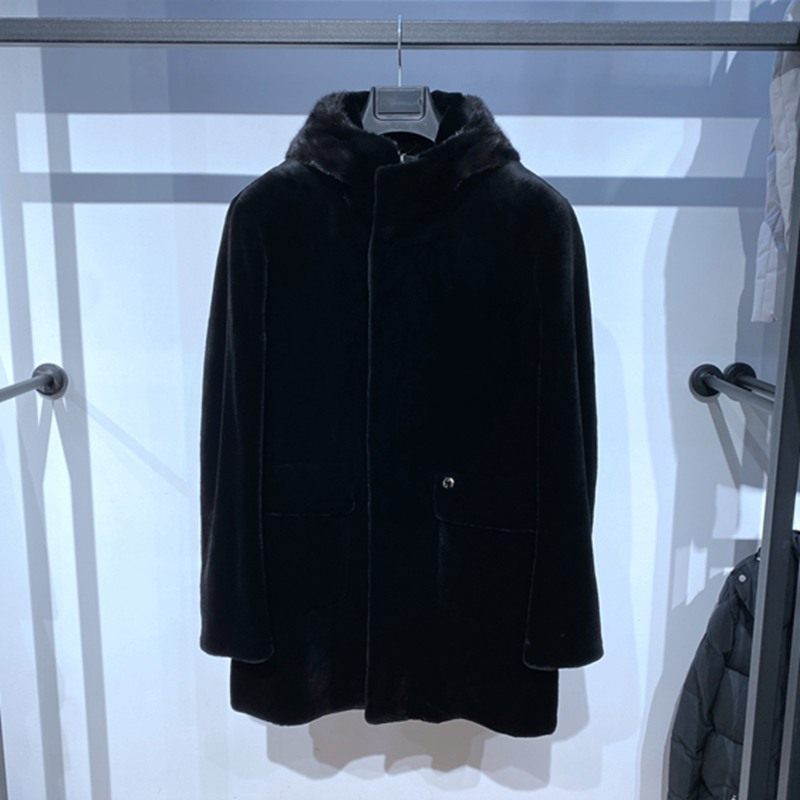冬装 黑色连帽拉链 进口貂绒 轻奢保暖百搭 男士皮草裘皮 样衣,男装,皮草,淘宝优惠券,粉丝福利购,淘宝优惠卷