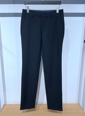 法莱凯帝 秋冬装 藏蓝色 中腰直筒 双面针织 百搭休闲 男士休闲裤