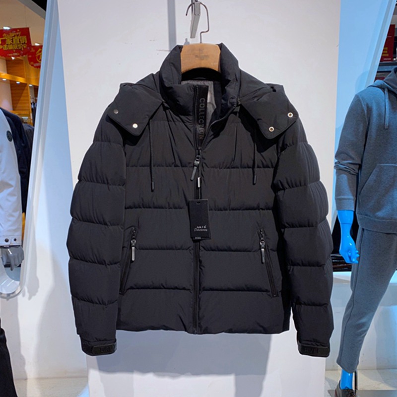 派骆卡蒙立领脱卸帽男士羽绒服