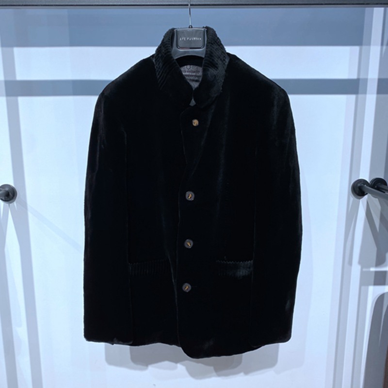冬装黑色进口貂绒男士裘皮皮草