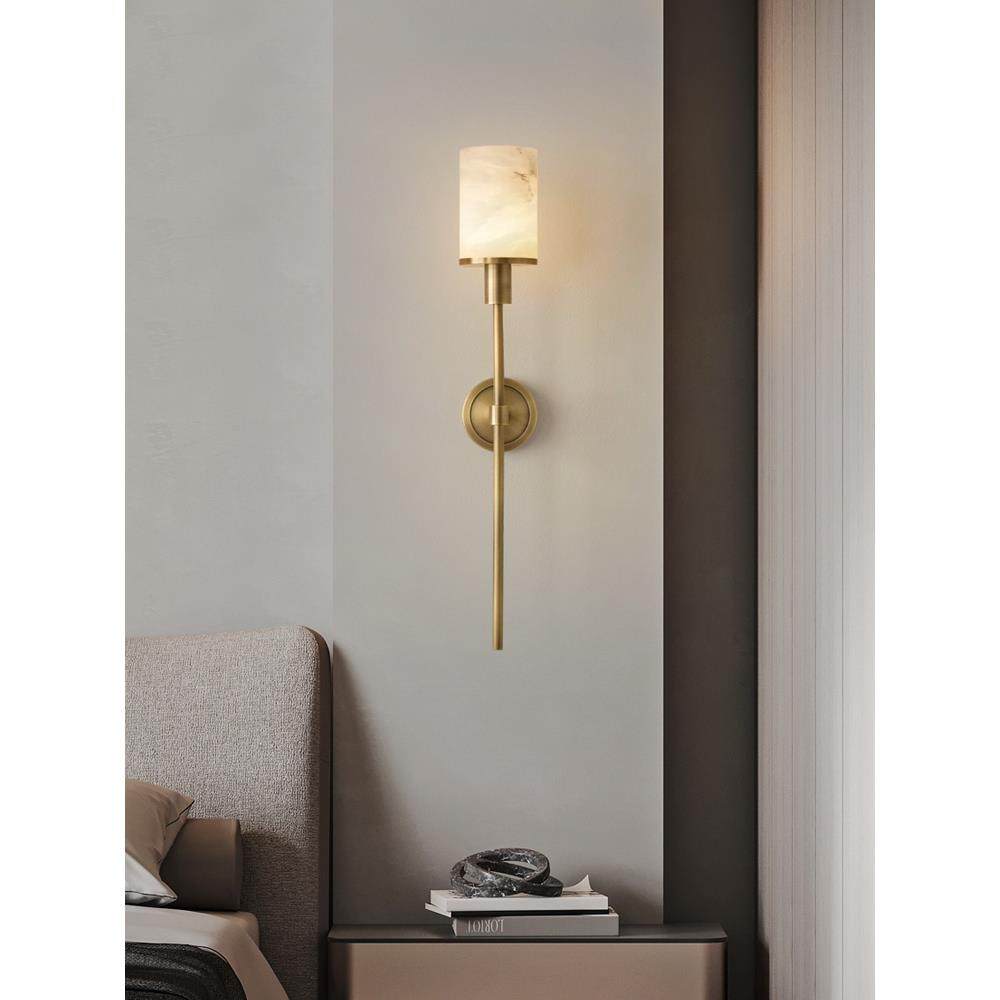 后现代天然云石全铜壁灯创意个性客厅沙发背景墙卧室书房玄关壁灯,家装灯饰光源,壁灯,淘宝优惠券,粉丝福利购,淘宝优惠卷