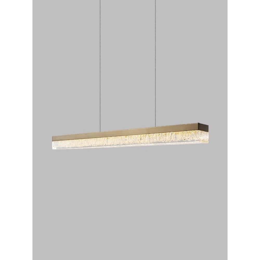 北欧极简一字长条餐厅吊灯现代个性创意轻奢茶室餐桌书房吧台吊灯