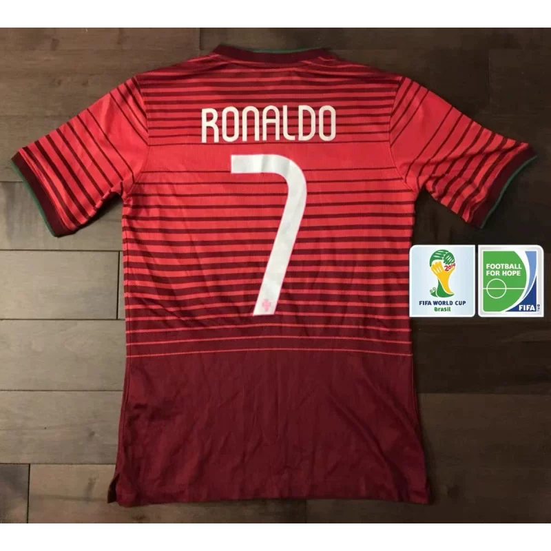 Классический спортивный костюм в стиле ретро для футбола with Portugal Ronaldo Gerard Figojavi Iniesta майка