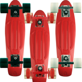 红色ABS小鱼板 代步初学者儿童男女生青少年刷街四轮短板专业滑板
