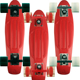 红色ABS小鱼板 代步初学者儿童男女生青少年刷街四轮短板专业滑板