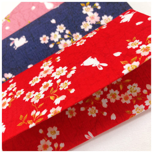 日本进口樱花兔子和风翻盖钱夹