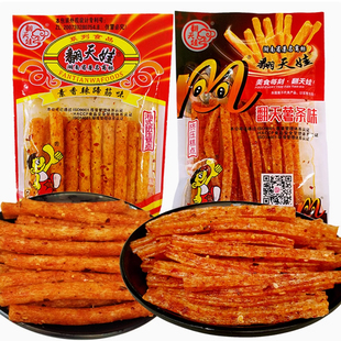 翻天娃辣条娃辣条素香辣蹄筋薯条面筋网红休闲儿时怀旧零食麻辣
