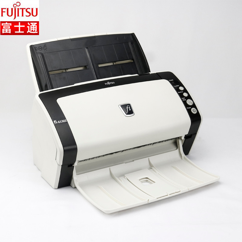 富士通双面彩色高速扫描仪A4纸文件快递连续快速全自动6130/6230