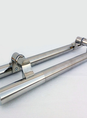 38管加厚不锈钢拉手斜脚拐角玻璃门拉手白钢拉丝大拉手有框门把手