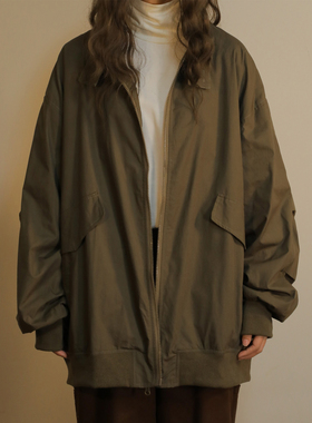 retroyouth春秋美式街头飞行员夹克外套男复古宽松冲锋衣加厚棉服