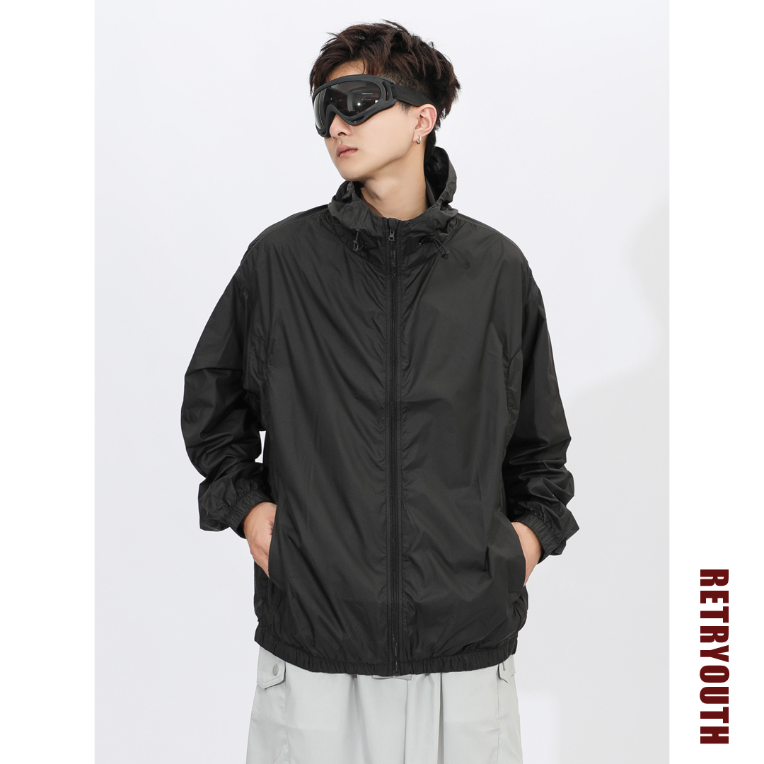 日系轻薄透气UPF50+运动防晒衣男