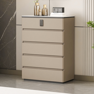 极简客厅靠墙收纳柜六斗卧室床尾柜抽屉储物柜 全实木五斗柜意式