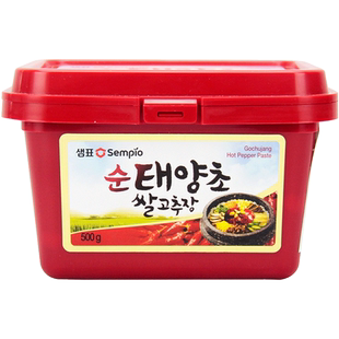 韩国进口 膳府传统太阳草辣椒酱500g 石锅拌饭泡菜炒汤年糕韩式