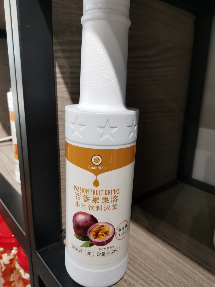 冠典1.2L百香果果溶饮料浓浆浓缩果汁水果茶专用原料