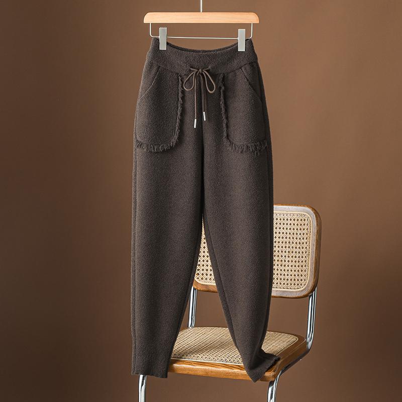 2025新款双面绒加厚宽松休闲裤