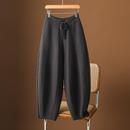 弯刀阔腿裤 宽松大码 女秋冬垂感加厚香蕉哈伦裤 欧货洋气时髦镰刀裤