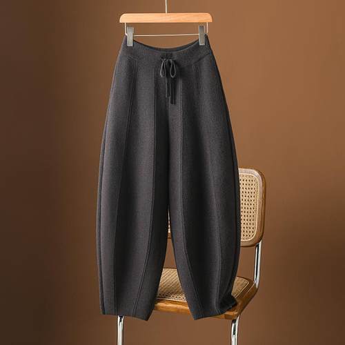 洋气时髦镰刀裤女冬季加厚哈伦裤