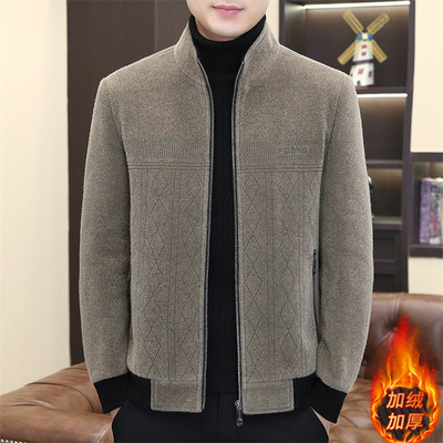 冬季呢子外套男立领夹克轻奢高端