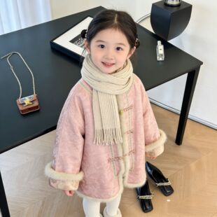 童装2025年新中式棉服复古国风冬季新款洋气外套保暖女童汉服唐装