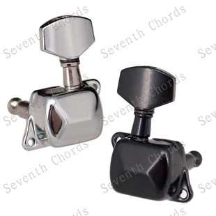 半封闭民谣吉他弦钮木吉他琴弦钮扭弦准弦轴旋钮上卷弦器小方手柄