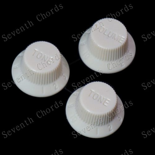 St Sq电吉他音量控制旋钮帽 吉他音色音量旋钮扭电位器帽 象牙白
