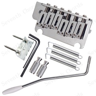 电吉他小双摇琴桥拉弦板颤音系统平弦码弦桥颤音器 银色