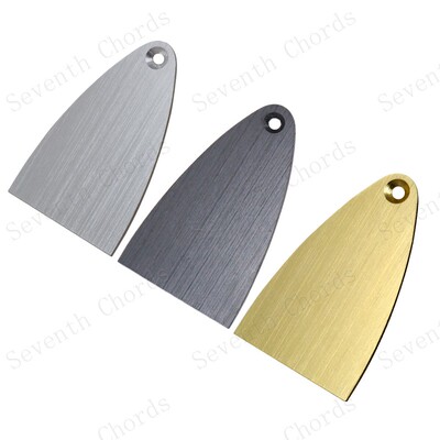 铝合金贝司吉他1孔一孔琴颈琴头调节杆铁芯盖铁心盖钟盖板罩 圆角