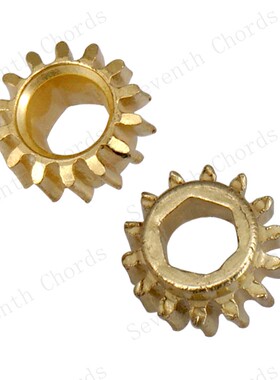 吉他弦钮扭琴弦钮弦轴上卷弦器齿轮六角开孔齿轮 齿轮比1比14斜齿