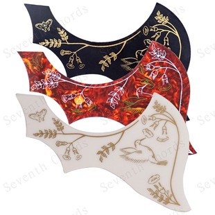 40 41寸蜂鸟花左手民谣吉他护板反手木民谣吉他花鸟护板保护面板