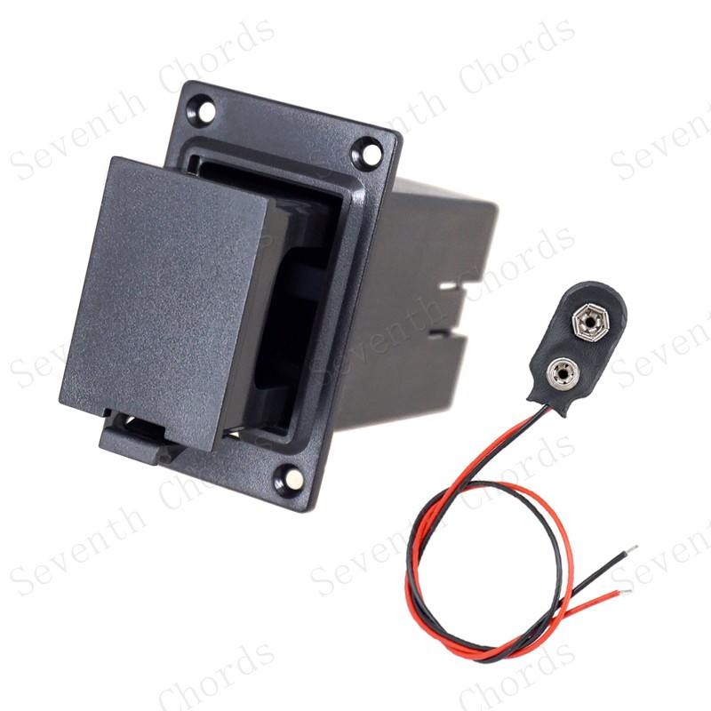 立式9V吉他贝司主动拾音器电池盒9伏电池仓箱电池框盖电池扣LJ-02