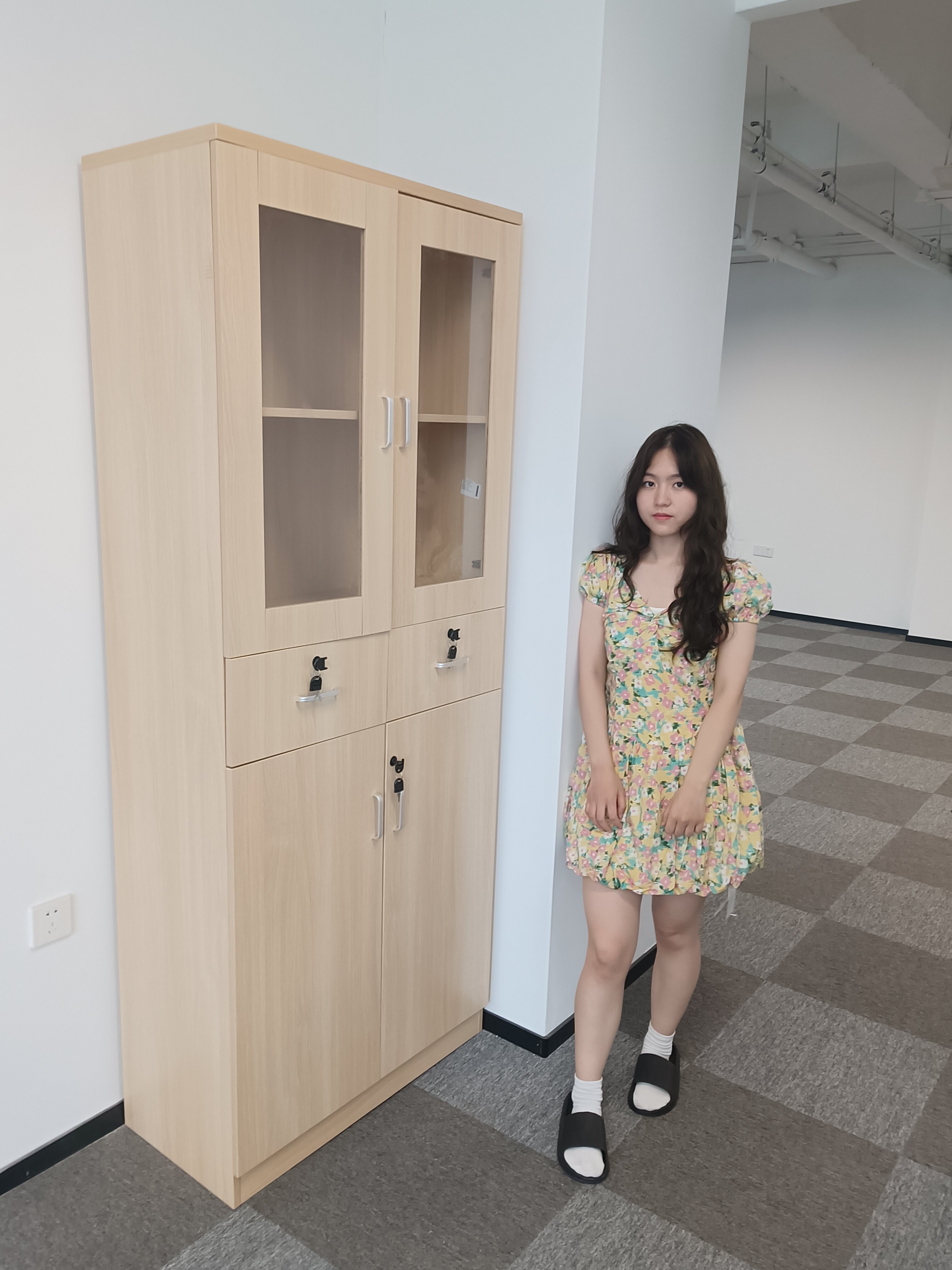 2024年夏新款韩版小个子洋气V领泡泡袖碎花短款A字连衣裙女
