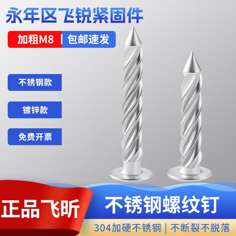 不锈钢螺纹钉防盗网麻花钉