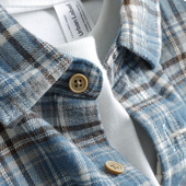 日系文艺风 休闲纯棉磨毛衬衣男帅气外套潮 男女同款 港风格 子衬衫