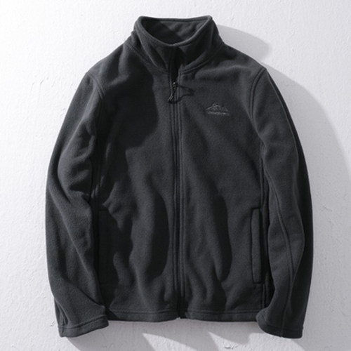 工厂日系复古摇粒绒开衫拉链外套