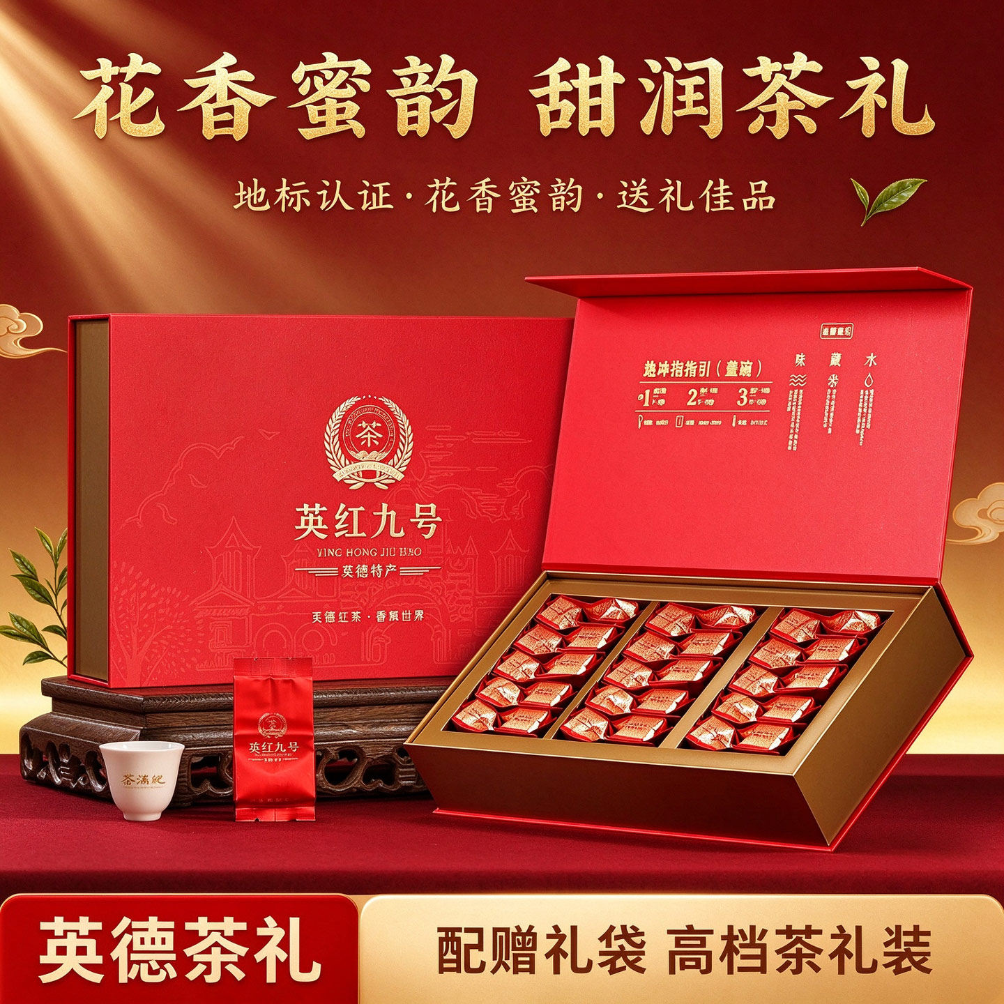 英红九号红茶礼盒花香蜜韵送礼