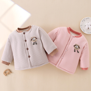 婴儿棉袄棉服冬季加厚外穿上衣儿童保暖棉衣宝宝衣服冬装开衫外套