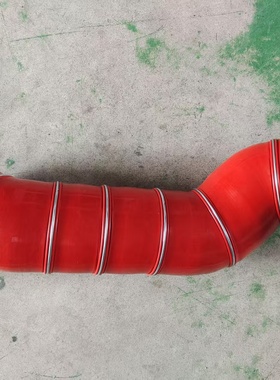 陕汽轩德X3X6x9中冷器胶管增压管红色硅胶管进气管连接管BZ536003