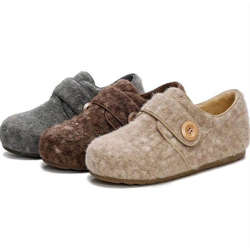 谷韵丨2025年秋季新款时尚百搭女鞋平底舒适软底魔术贴玛丽珍鞋女