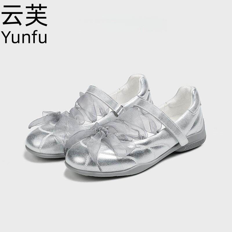 复古小众运动芭蕾女2026春夏新款银白休闲蝴蝶结蕾丝玛丽珍单鞋女,女鞋,时尚芭蕾鞋,淘宝优惠券,粉丝福利购,淘宝优惠卷