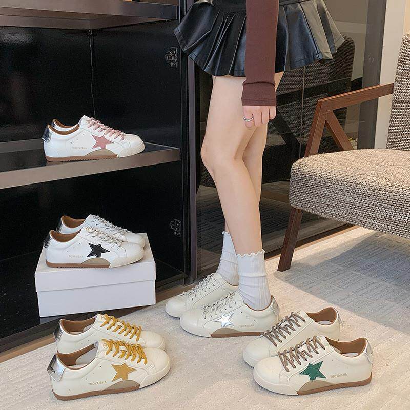 韩系减龄时尚星星板鞋女2026年早春新舒适百搭显脚小款休闲运动鞋