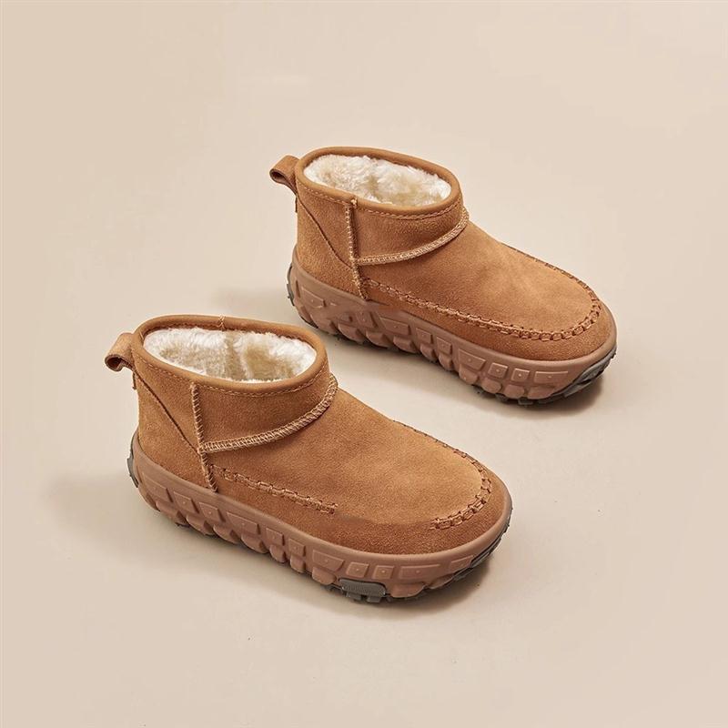 东北雪地棉靴女2025冬季新款防水防滑皮毛一体短靴轮胎厚底棉鞋子
