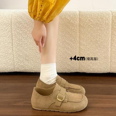 全包勃肯鞋女款豆豆鞋2026新款春季女鞋复古百搭单鞋休闲乐福鞋